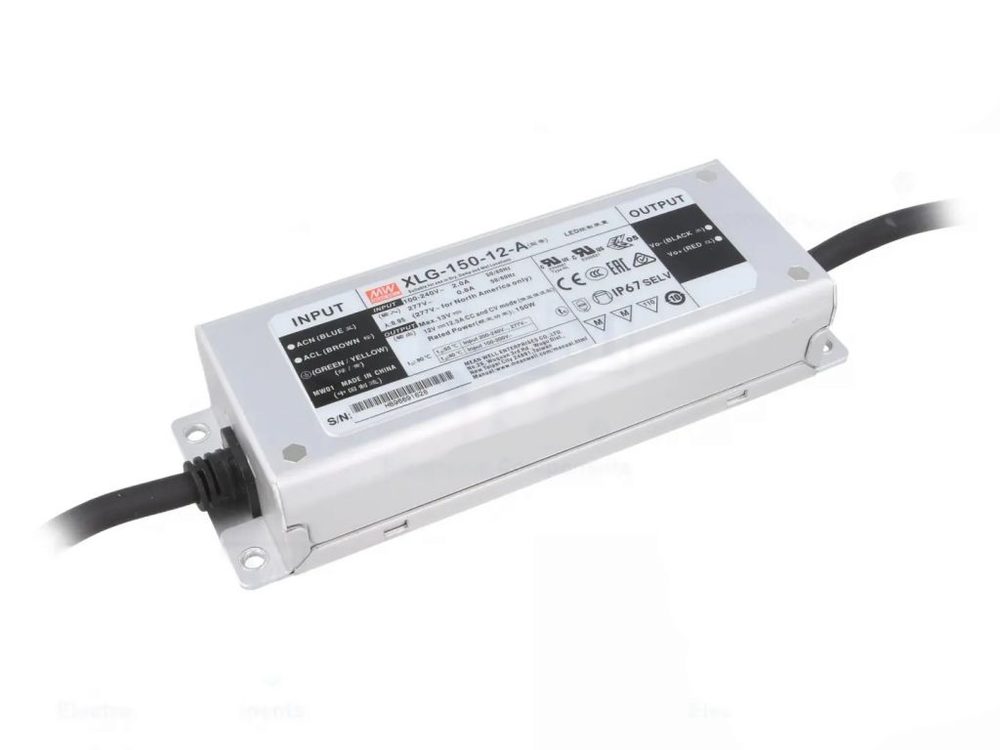 MEAN WELL napájecí zdroj XLG-150-12-A, 12V, 150W, IP67