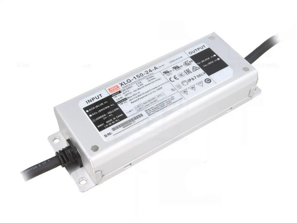 MEAN WELL napájecí zdroj XLG-150-24-A, 24V, 150W, IP67