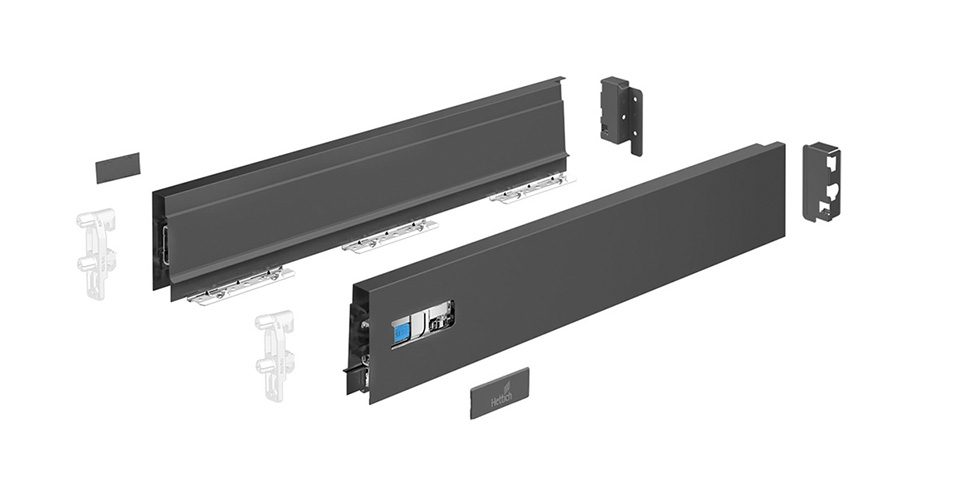 K-HETTICH Atira zásuvka 70, 420mm/50kg, antracit, PTO
