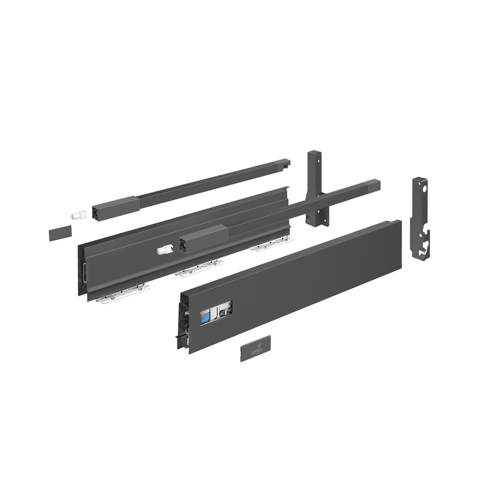 HETTICH Atira zásuvka 144, 470mm/30kg, antracit, SiSy