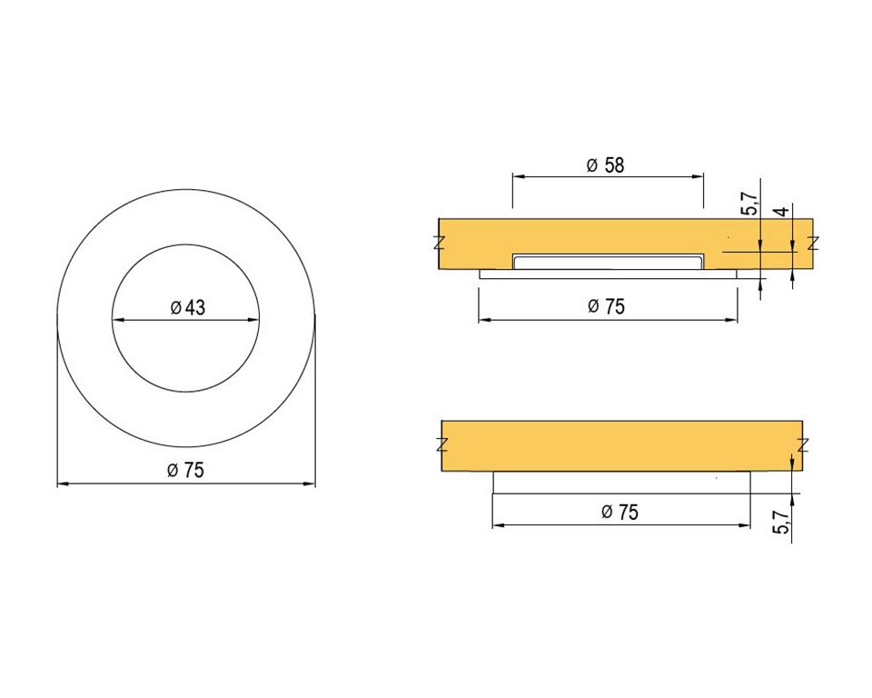 LED bodovka BAILEN 12V 3W bílá studená, bílá
