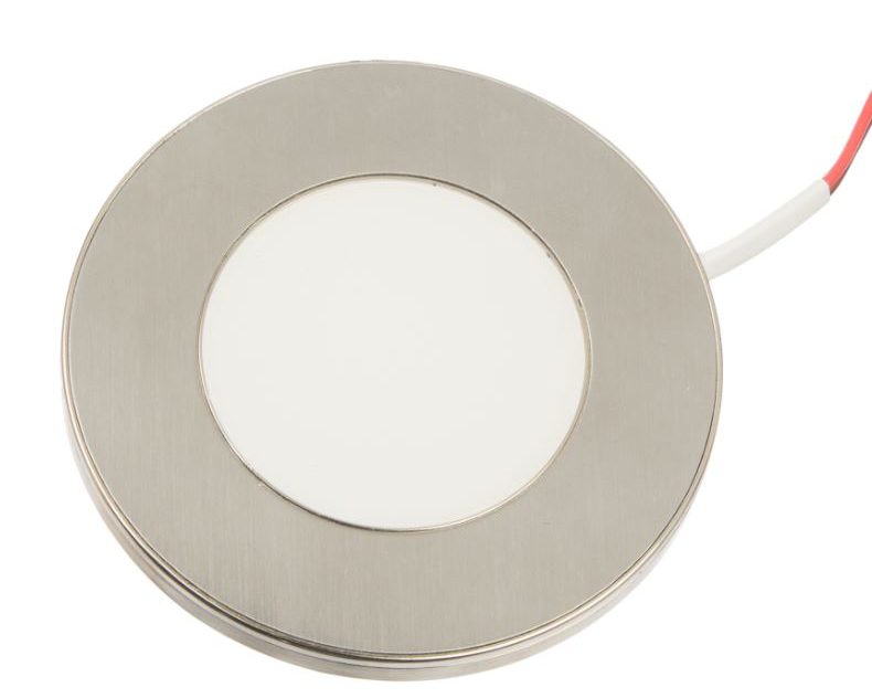 LED bodovka BAILEN 12V 3W bílá neutrální, ocel broušená