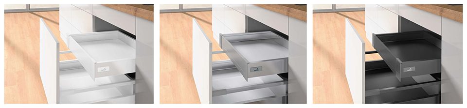 K-HETTICH Atira vnitřní zásuvka 70, 260mm/30kg, stříbrná, SiSy