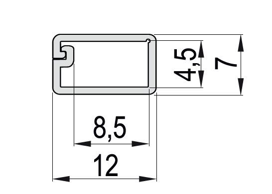 StrongLumio Elektroinstalační lišta 12x7mm samolepící, imitace dřeva natur, 1m