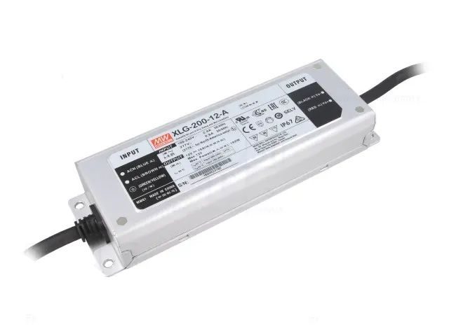 MEAN WELL napájecí zdroj XLG-200-12-A, 12V, 200W, IP67