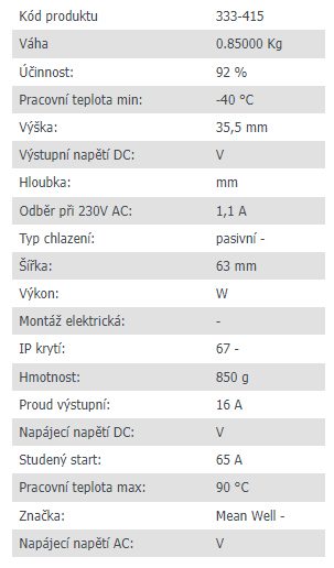 MEAN WELL napájecí zdroj XLG-200-12-A, 12V, 200W, IP67