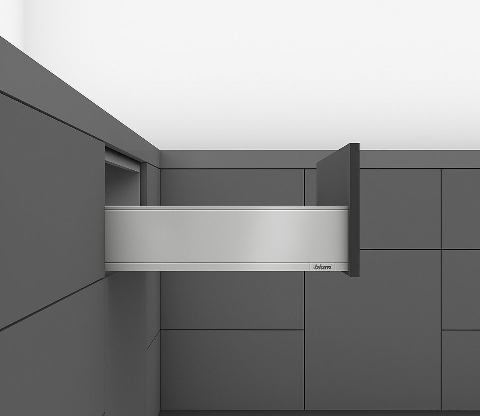 K-BLUM Legrabox, zásuvka K 550mm/70kg, Tip-on, bílá, Expando