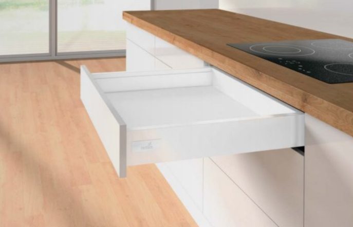 K-HETTICH Atira zásuvka 70, 300mm/50kg, bílá, PTOs
