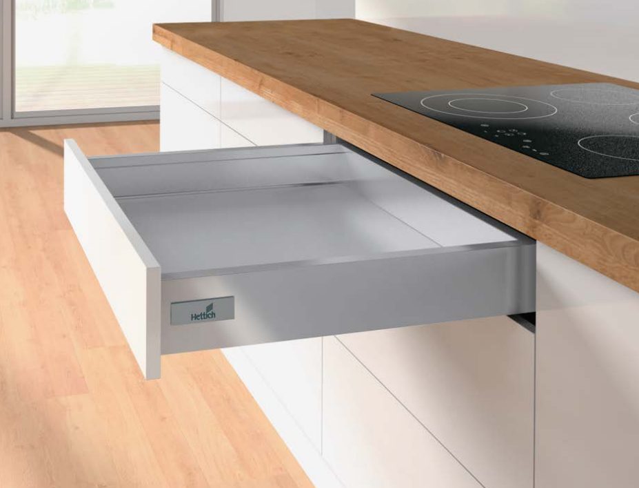 K-HETTICH Atira zásuvka 70, 520mm/50kg, stříbrná, PTO