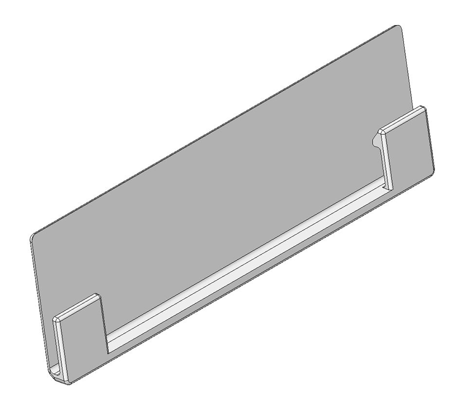 BLUM ABD.1000 Merivobox/Aventos top, vnější krytka pro potisk, tmavě šedá OG