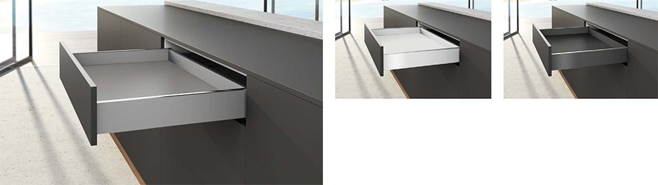 HETTICH sada AvanTech YOU zásuvka, 77/500mm, 30kg, Quadro, stříbrná, SiSy