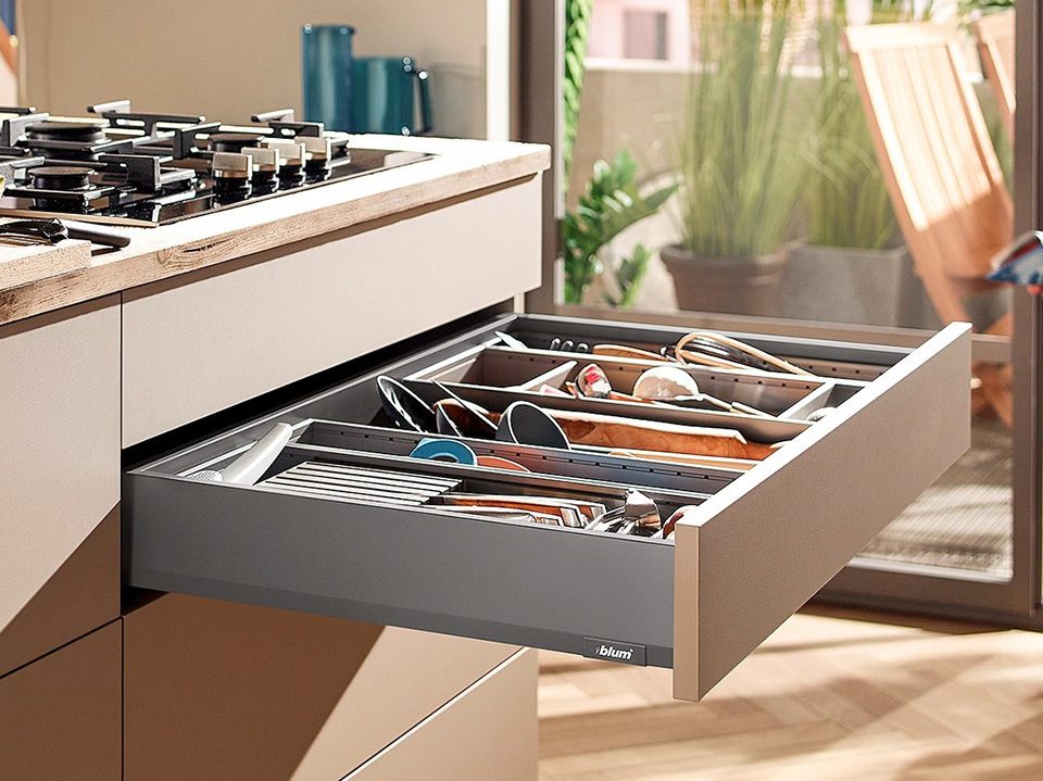 BLUM sada Merivobox, zásuvka M 450mm/70kg, tmavě šedá OG
