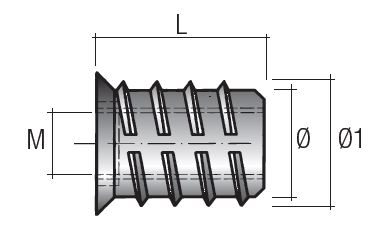BU36 Matice závrtná s límcem M6x10mm