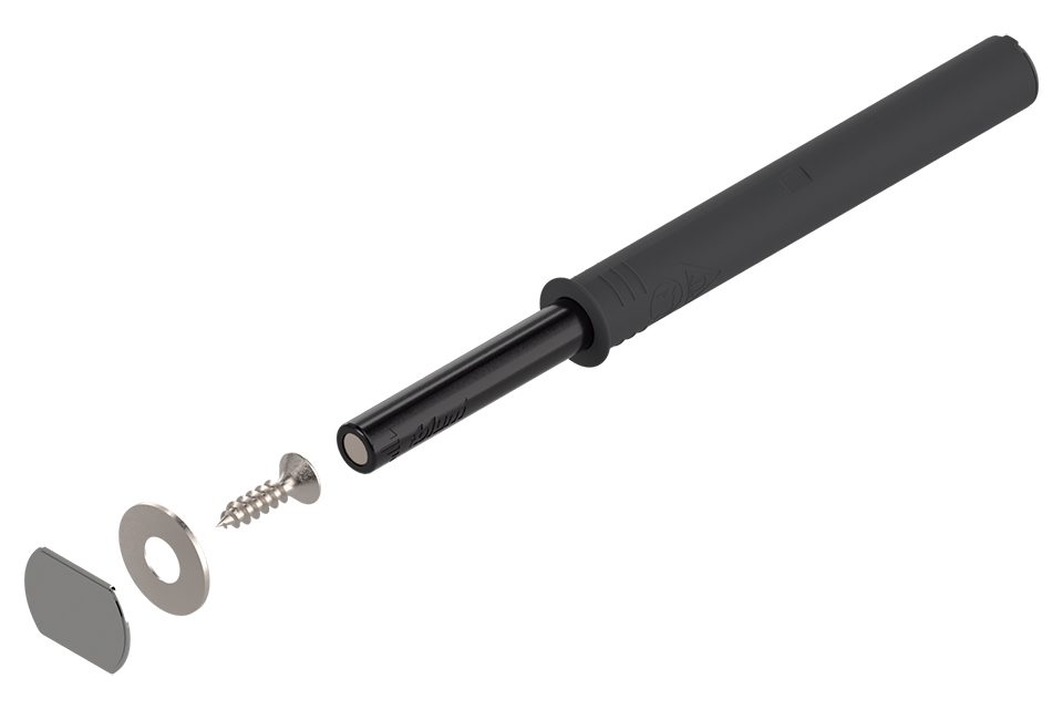 BLUM 956A1004 Tip-on pro závěsy, 76mm, magnet, sada, černá CS