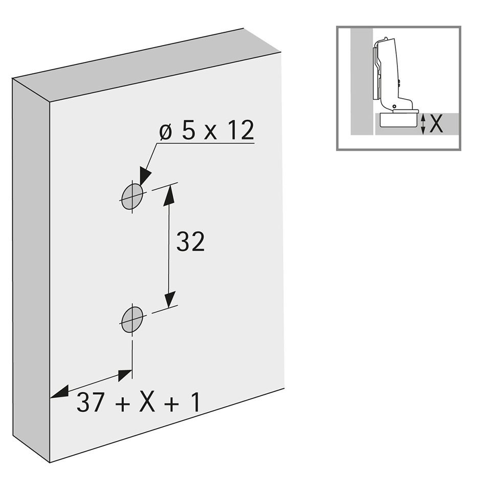 HETTICH 9071629 montážní podložka Sensys D=8 eurošroub