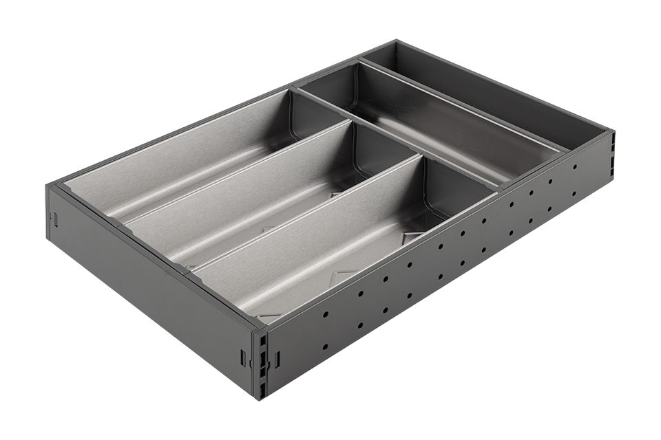 StrongMax příborník, sada 276/450mm, misky 4x264mm, šedá