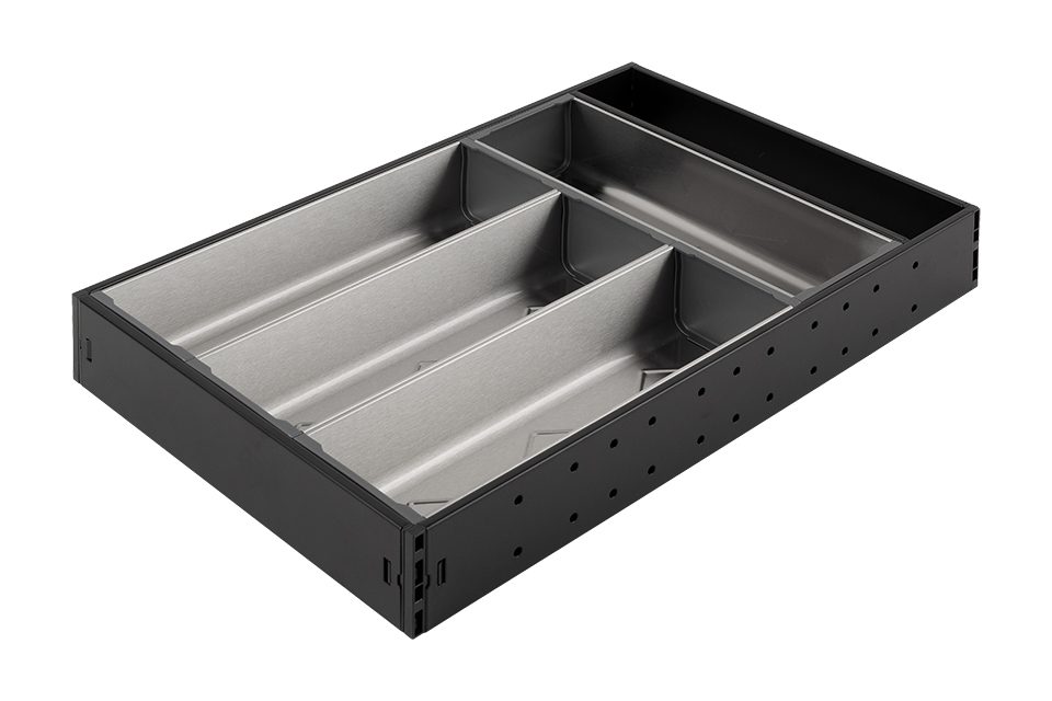 StrongMax příborník, sada 276/450mm, misky 4x264mm, černá