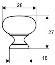 TULIP Knop Jota chrom matný