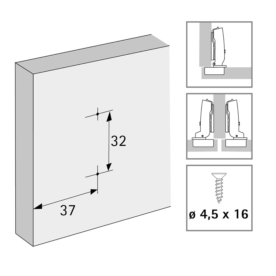 HETTICH 9313897 Novisys montážní podložka křížová D5 vrut