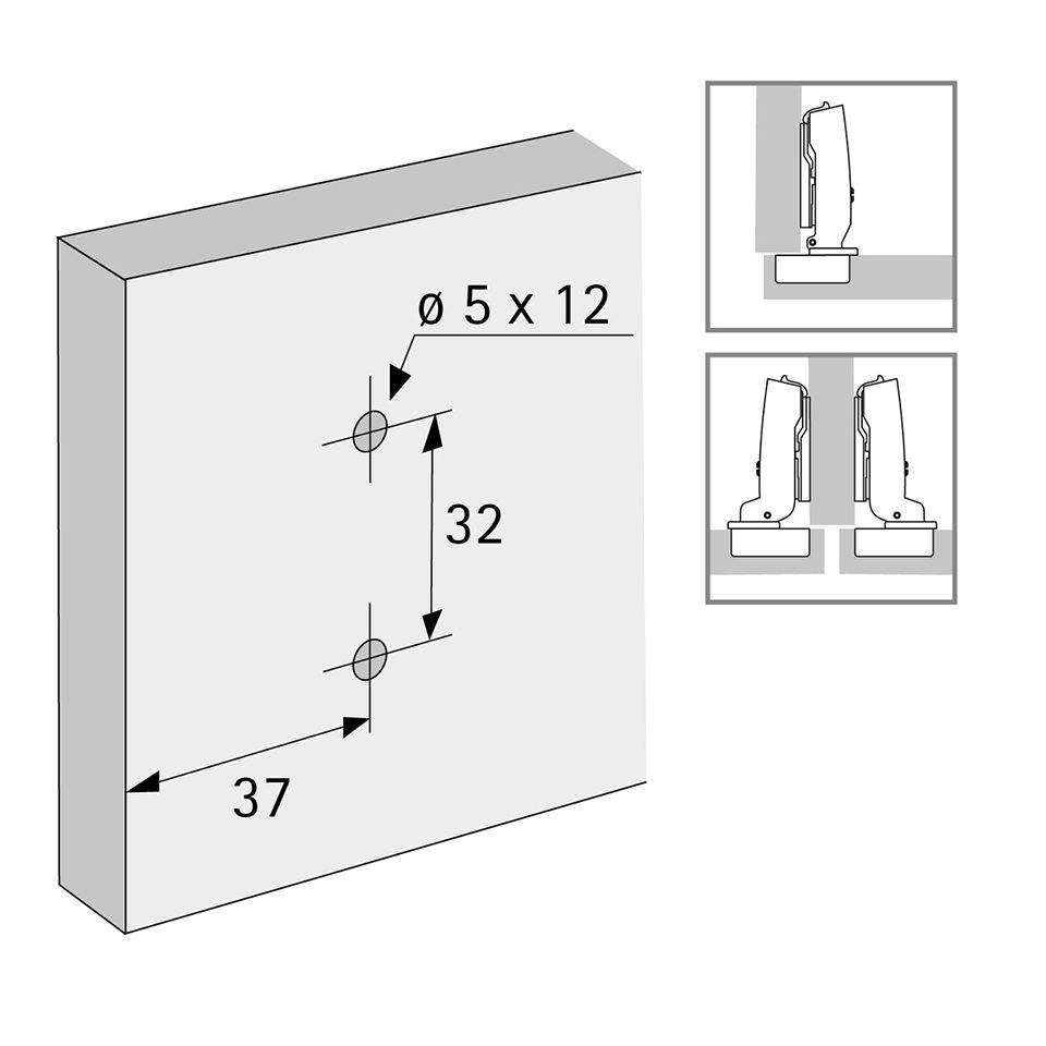HETTICH 9313874 Novisys montážní podložka křížová D1,5 eurošroub