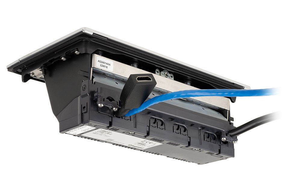 LEGRAND elektrická zásuvka PopUp, 2x 230V FR, USB A+C, RJ45, HDMI, černá matná