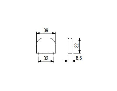 TULIP Knop Tonk zlatá broušená