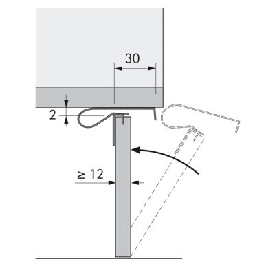 HETTICH 79690 příchytka soklové lišty TurboClip, pro čelní soklové lišty
