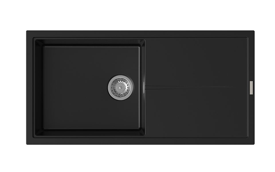 StrongSinks S3 Dřez granit Labe 1000 1000x500mm s odkapem černá