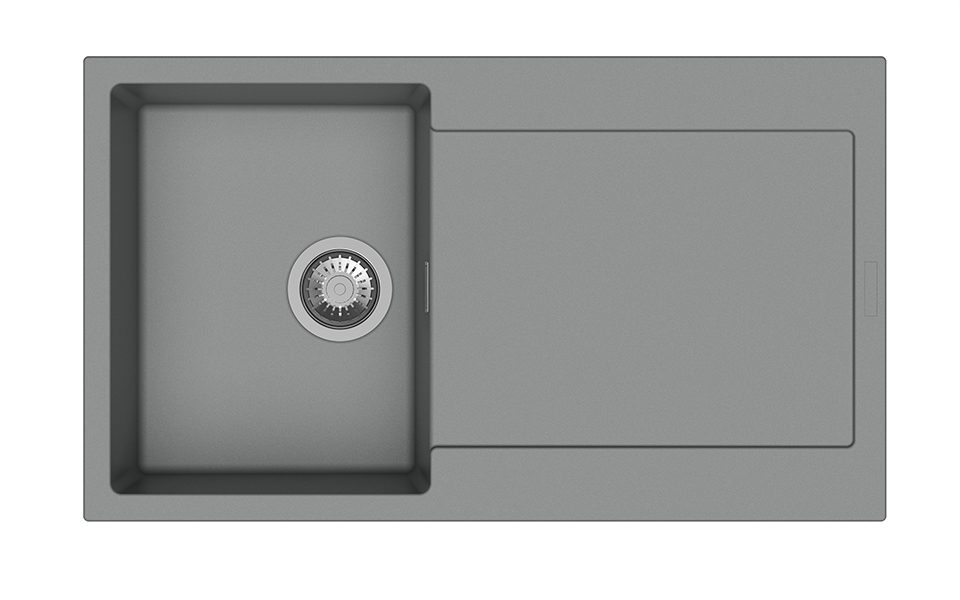 StrongSinks S3 Dřez granit Zala 860 860x500mm s odkapem šedá