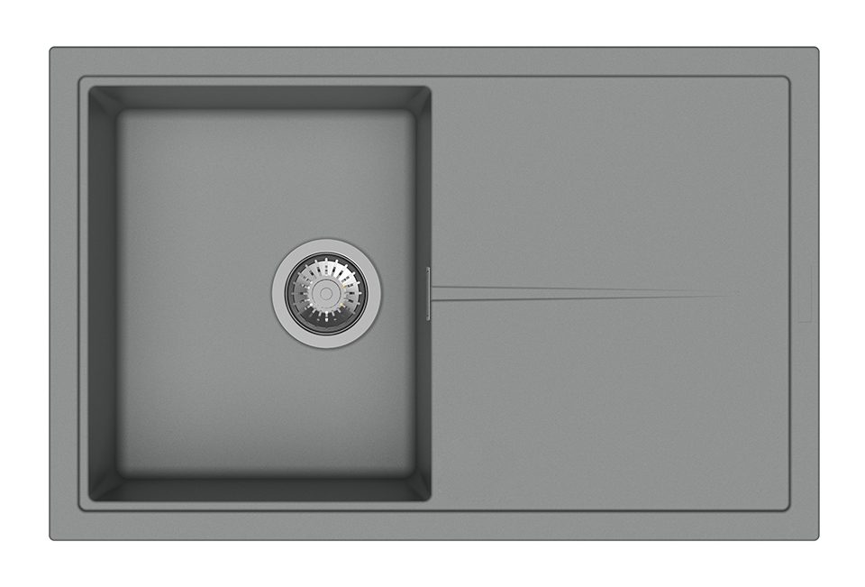 StrongSinks S3 Dřez granit Labe 780 780x500mm s odkapem šedá
