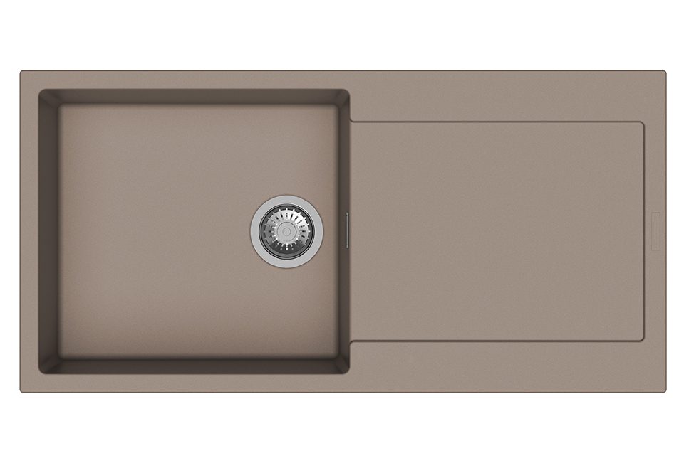 StrongSinks S3 Dřez granit Zala 1000 1000x500mm s odkapem béžová