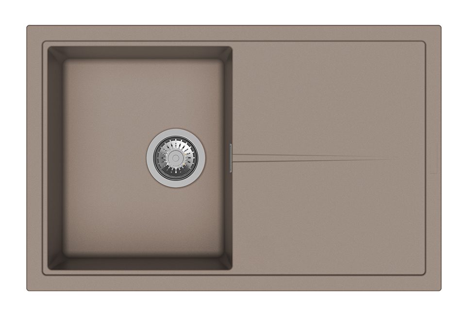StrongSinks S3 Dřez granit Labe 780 780x500mm s odkapem béžová