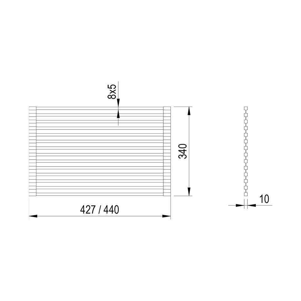 StrongSinks S3 Příslušenství rolovací rošt 440x340mm