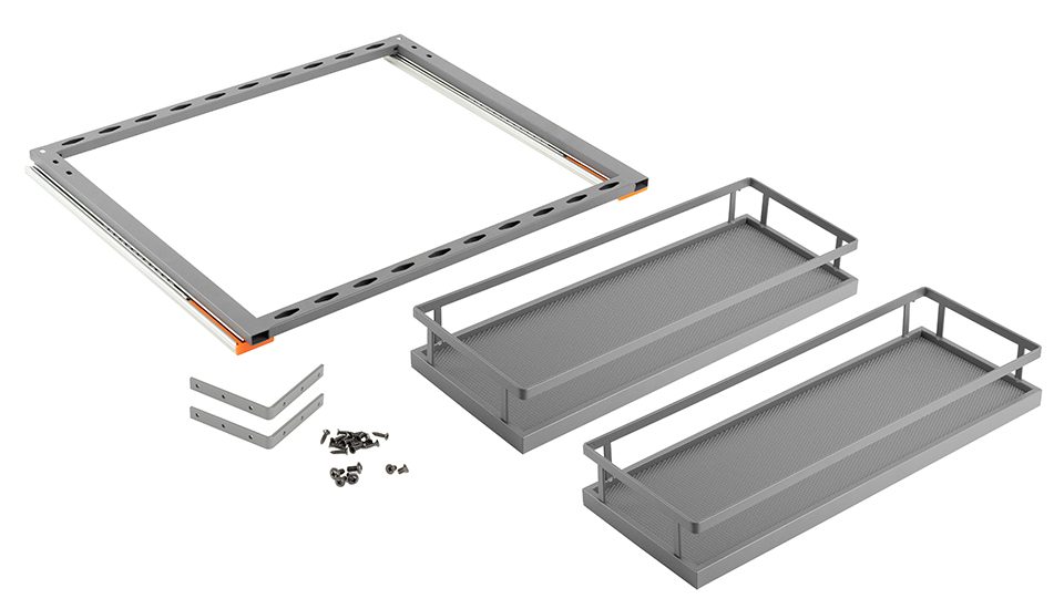 StrongWire boční koš tmavě šedý 300 mm, kuličkový tlumený výsuv