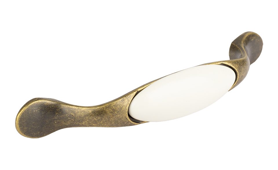TULIP Úchytka Gipa 96 starozlatá/porcelán bílý