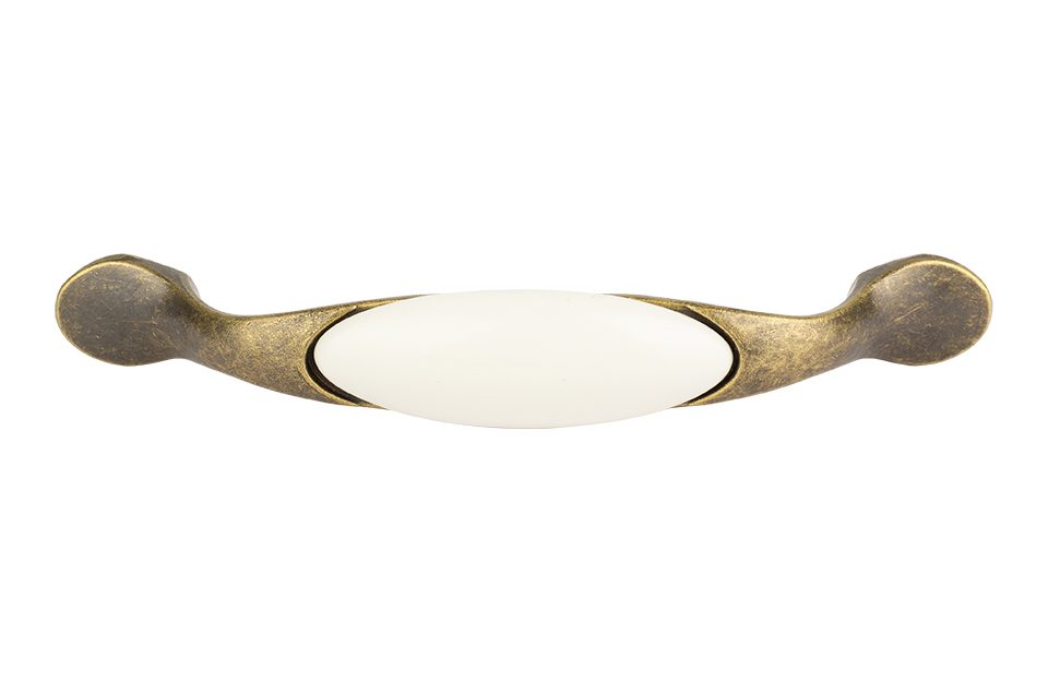 TULIP Úchytka Gipa 96 starozlatá/porcelán bílý