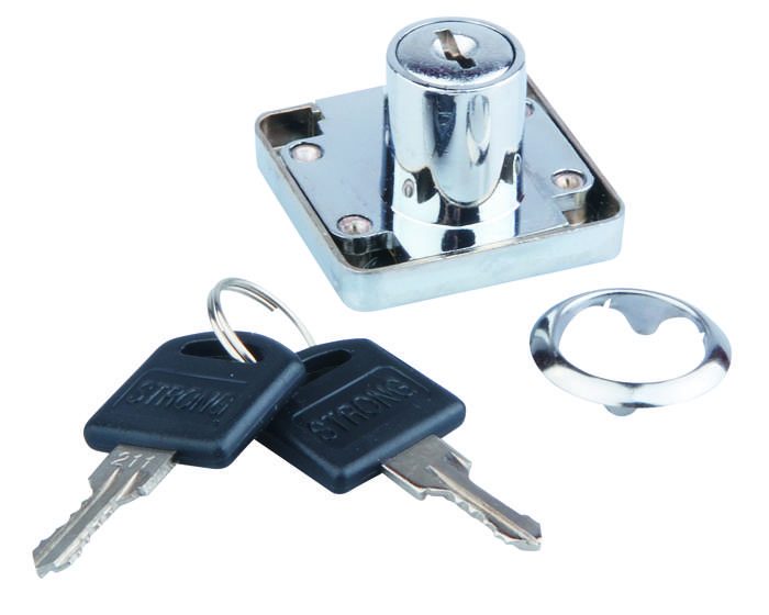 StrongLocks Zásuvkový zámek stejné kombinace + kovový protikus chrom