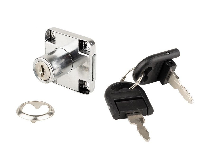 StrongLocks Zásuvkový zámek zalamovací klíč různé kombinace+kov. protikus chrom