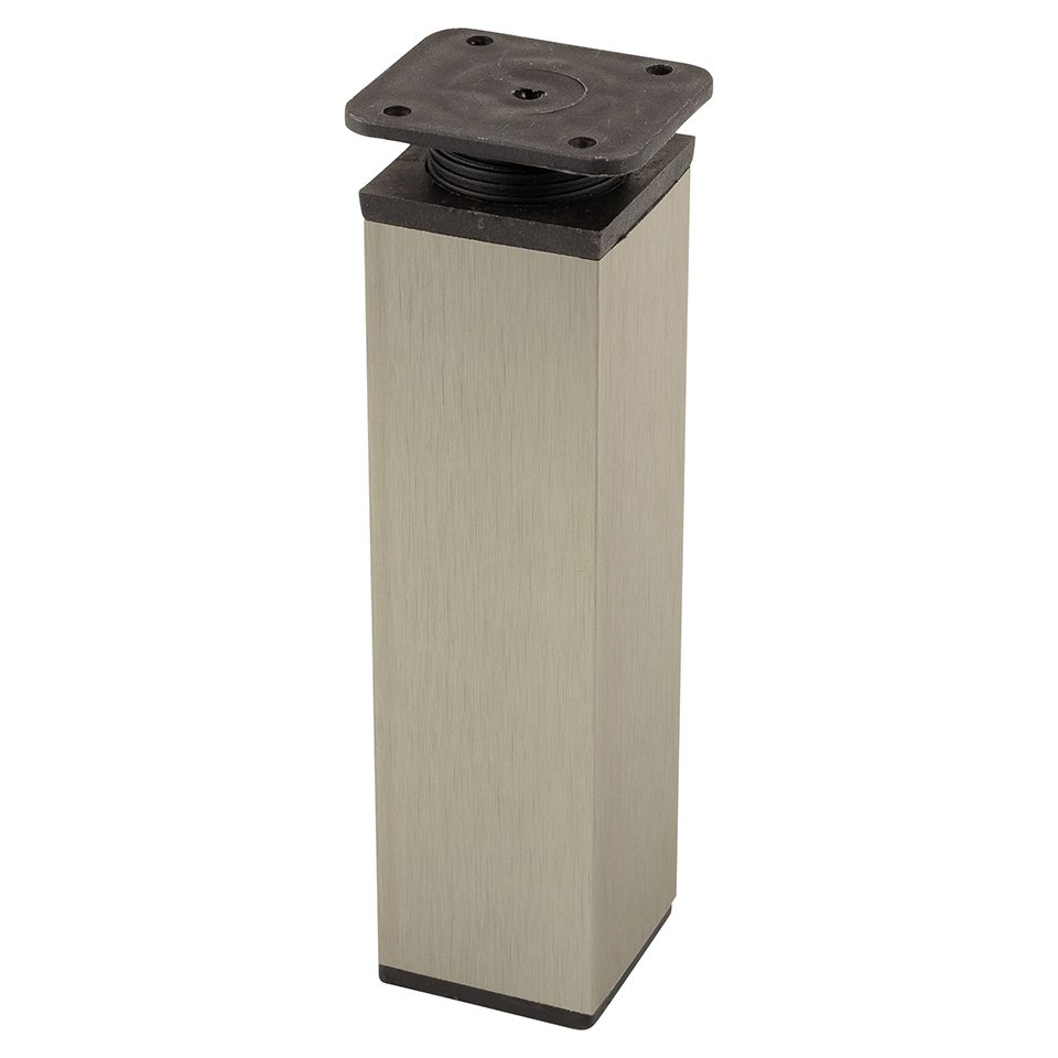 StrongLegs nábytková noha FA009 150Rmm imitace nerezi/černá plast