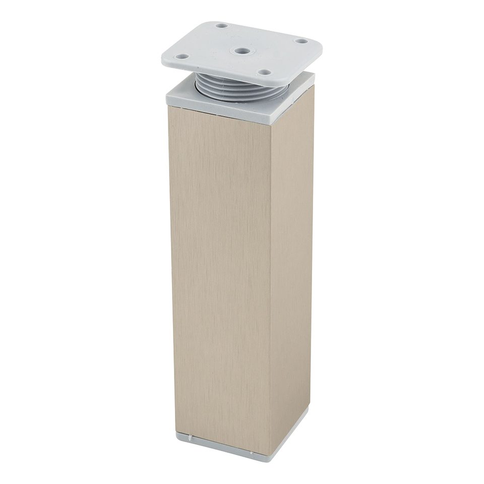 StrongLegs nábytková noha FA009 150Rmm imitace nerezi/šedý plast