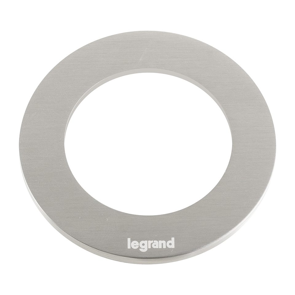 LEGRAND Disq60 elektrická zásuvka zapuštěná 1x230V FR + 2m kabel, černá/kov