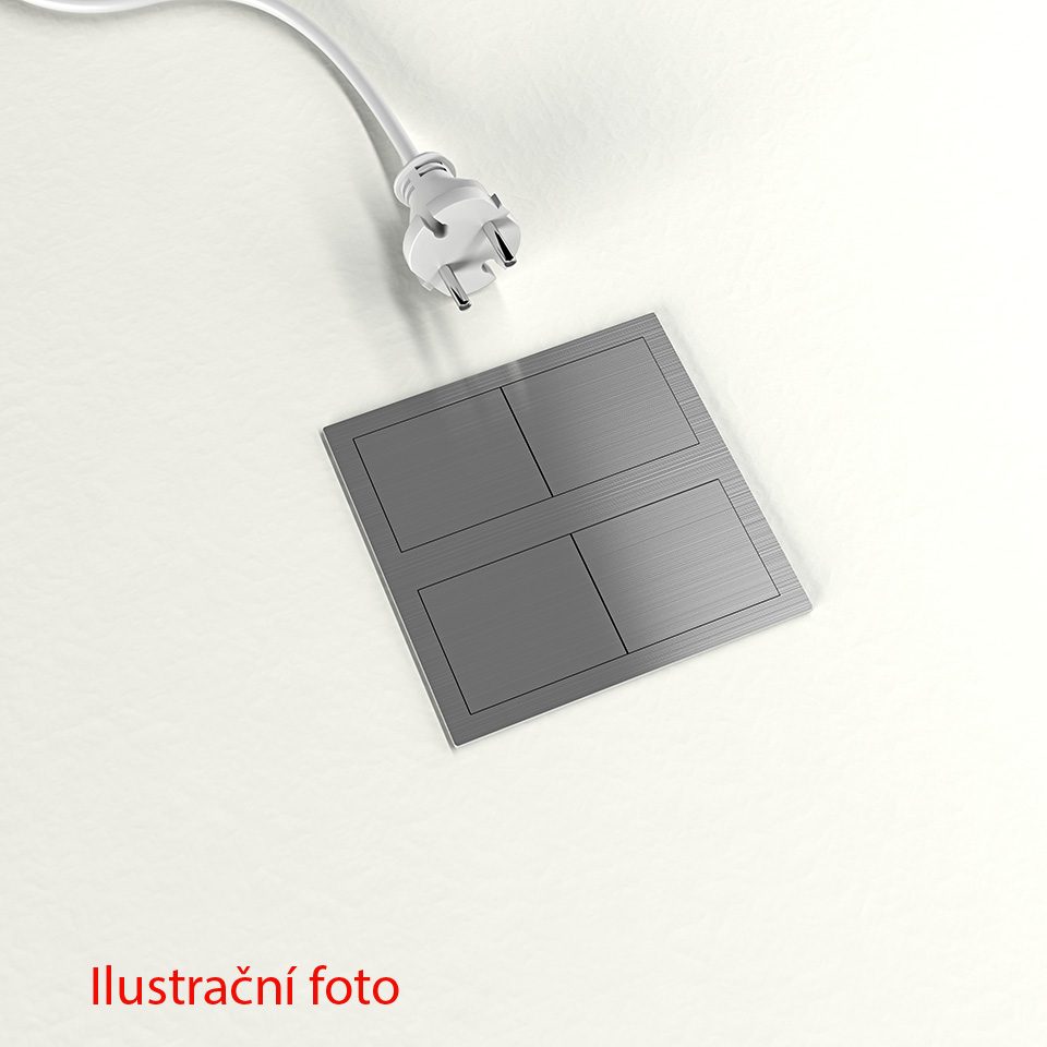 VersaHit Dual elektrická zásuvka 2x230V Schuko, černá