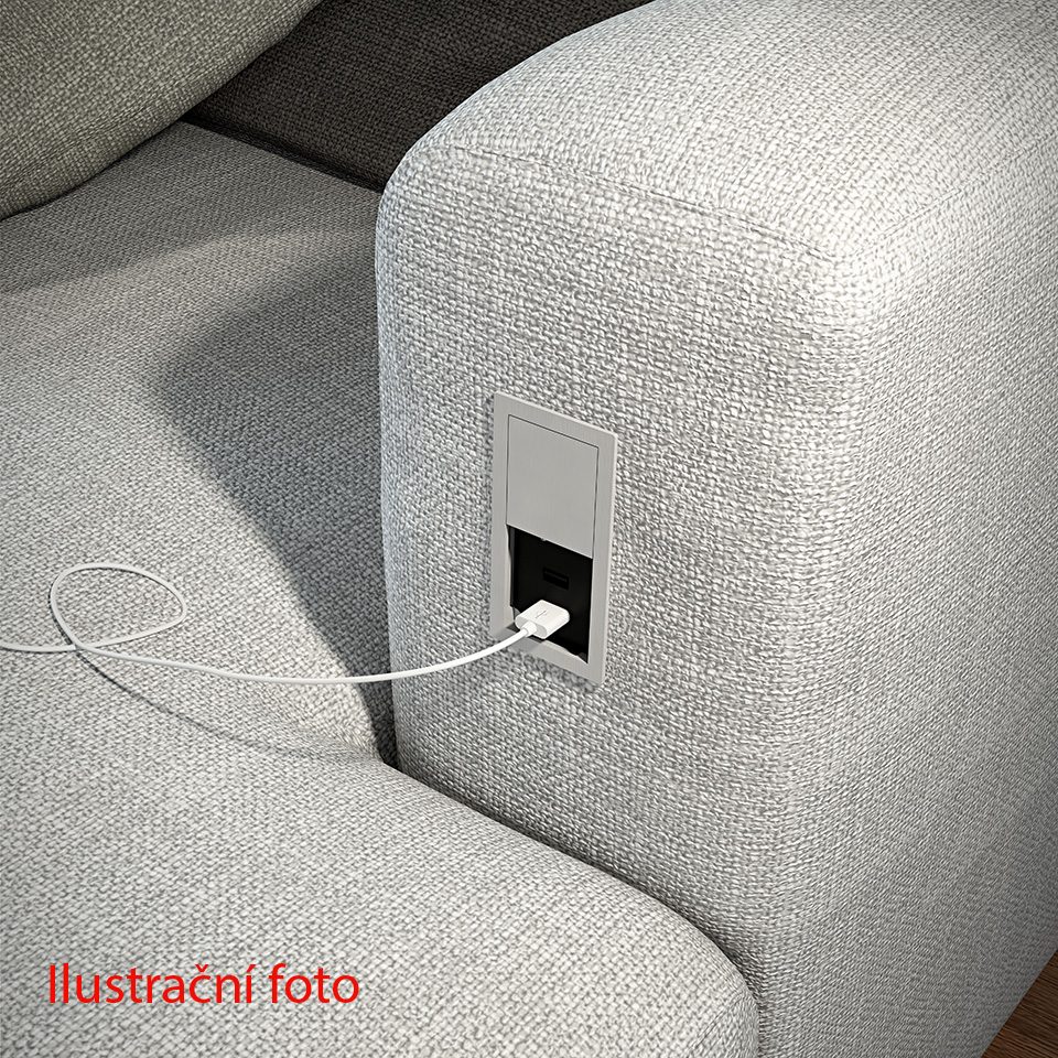 VersaHit Mono elektrická zásuvka 1x230V Schuko, černá