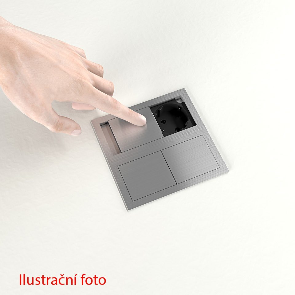 VersaHit Dual elektrická zásuvka 2x230V Schuko, černá