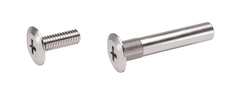 K-IF Spojovací kování FLAT M4x30 - 40mm komplet nikl