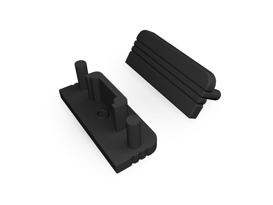 StrongLumio koncovky k profilu Surface 10 gen2 černá (pár)