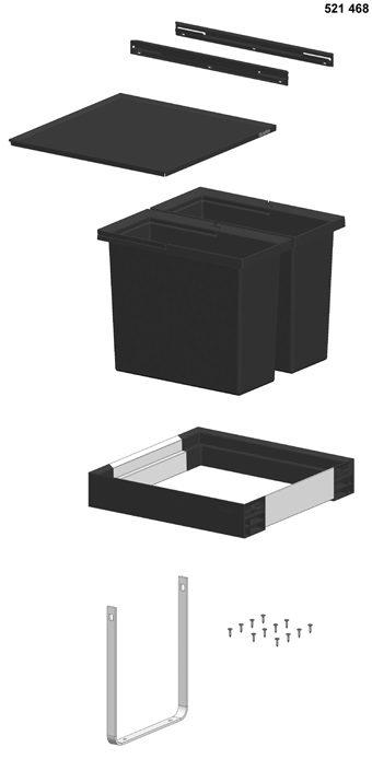 BLANCO 521468 Sorter Flexon II 45/2 2x16l