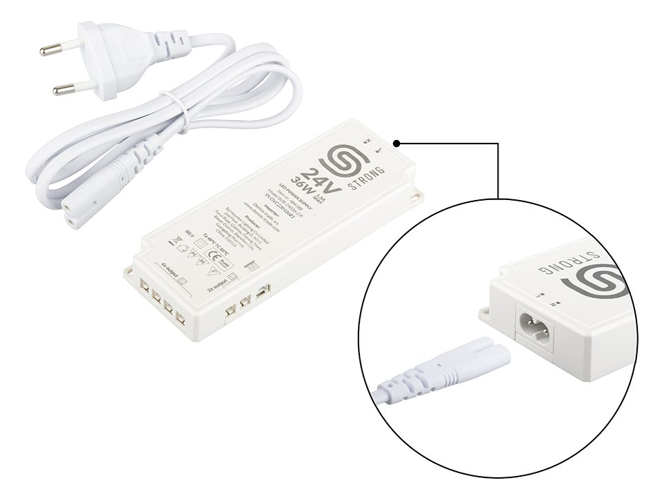 StrongLumio napájecí zdroj 24V - 36W (6x mini konektor + 1x 3PIN konektor)