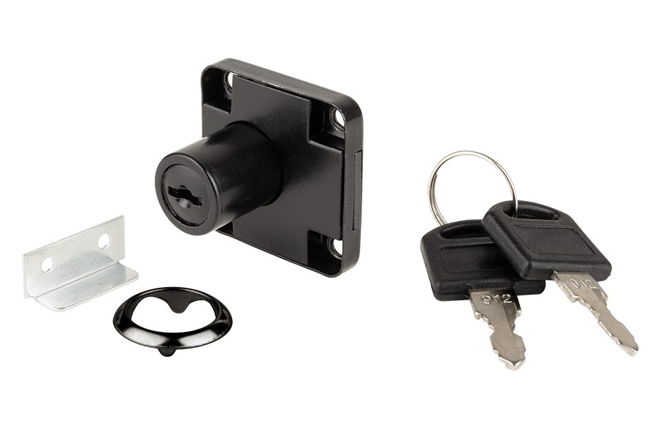 StrongLocks Zásuvkový zámek stejné kombinace + kovový protikus černá