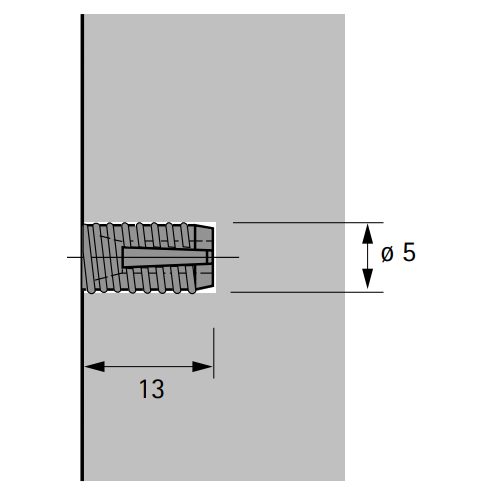 HETTICH 1004932 rozpěrné pouzdro (hmoždinka) č.43 5x13mm